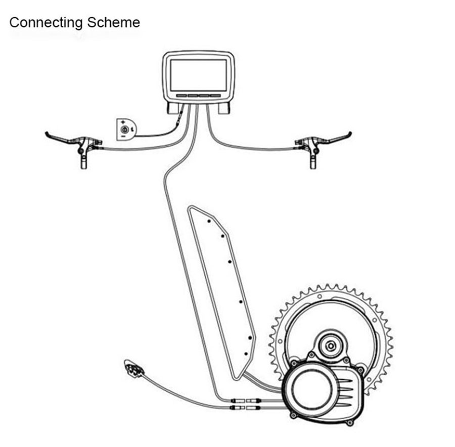 BB 120mm 100mm 68mm TSDZ2B TONGSHENG Sensor De Par De Alta Velocidad Fat Bike Ebike Kit De Conversión Bicicleta Eléctrica Motor